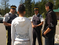 Officers with Aboriginal youth