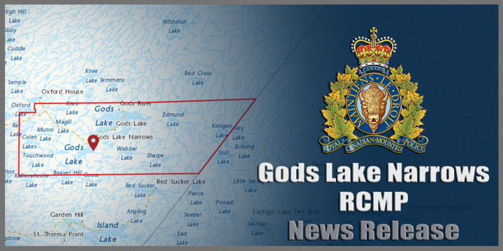 Gods Lake Narrows press release sign